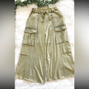Sage Wide leg utility pant